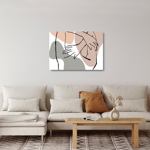 Staklena slika - Linija ženskog tijela N⁰2 (70x50 cm)