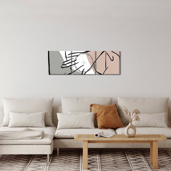 Slika - Linija ženskog tijela N⁰2 (sa satom) (90x30 cm)