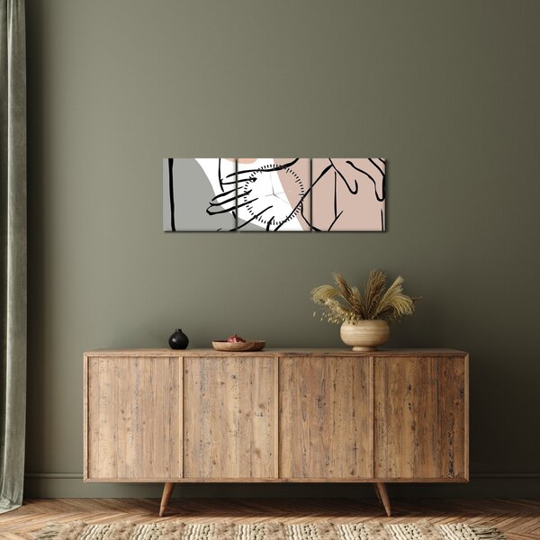 Slika - Linija ženskog tijela N⁰2 (sa satom) (90x30 cm)