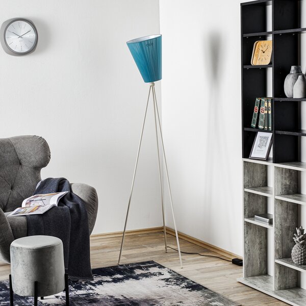 Podne Lampa Northern, Oslo Wood, prigušiv, Bijela, Dnevna soba, Tkanina / tekstil, Dizajn