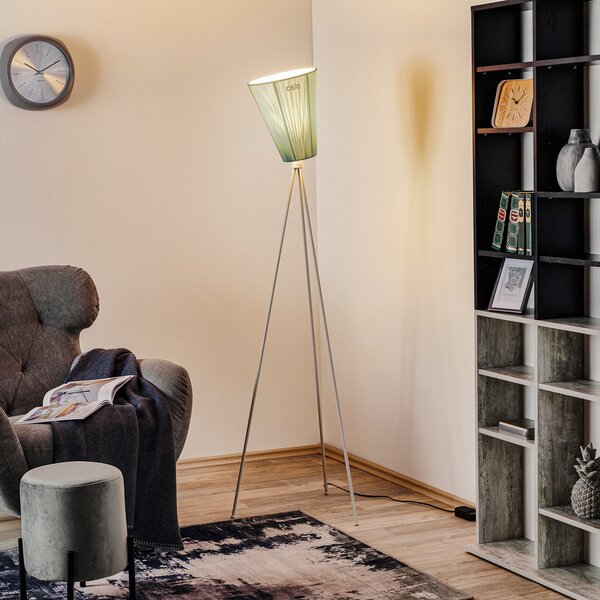 Podne Lampa Northern, Oslo Wood, prigušiv, Bijela, Dnevna soba, Tkanina / tekstil, Dizajn