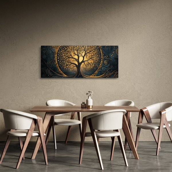 Slika – Drvo sa zlatnom aurom (120x50 cm)