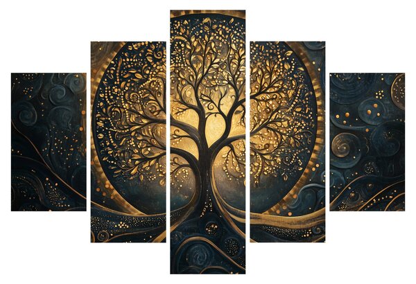 Slika – Drvo sa zlatnom aurom (150x105 cm)