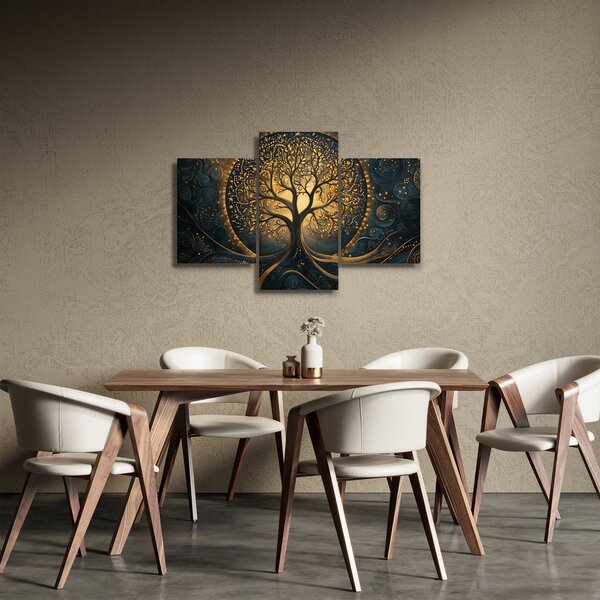Slika – Drvo sa zlatnom aurom (90x60 cm)