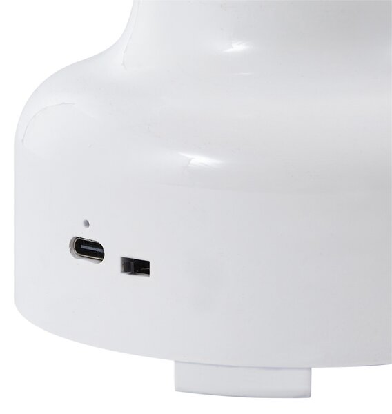 Stolne Lampa NOLA, Mist, prigušiv, Bijela, Dnevna soba, Staklo, Industrijski dizajn