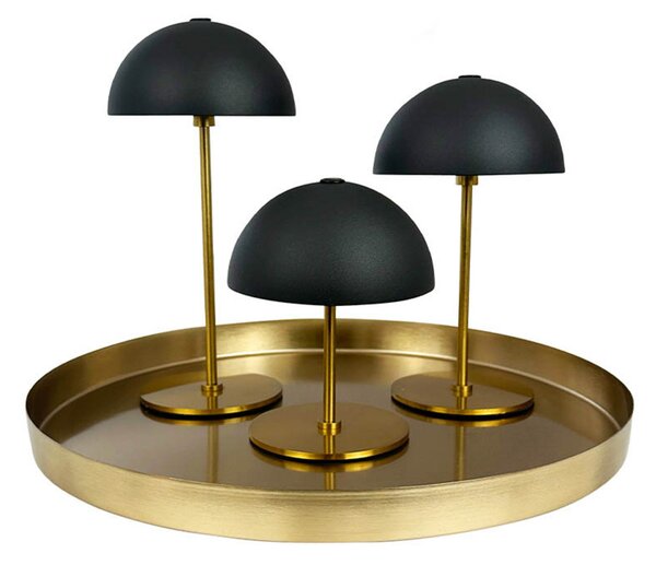 Stolne Lampa Dyberg Larsen, Along, prigušiv, Zlato / mjed, Dnevna soba, Metal, Skandinavski