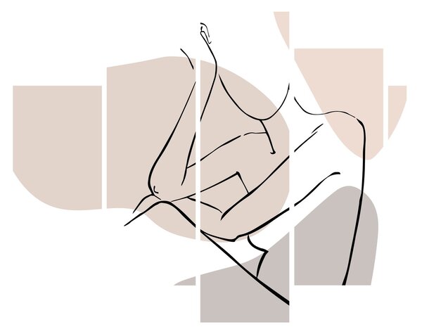 Slika - Linija ženskog tijela N⁰1 (150x105 cm)