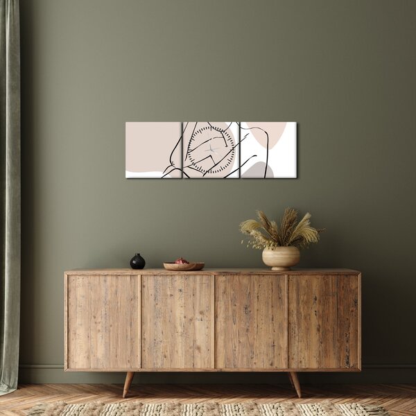 Slika - Linija ženskog tijela N⁰1 (sa satom) (90x30 cm)