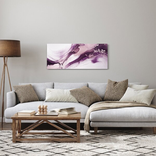 Slika - Ljubičasta tekućina art (120x50 cm)