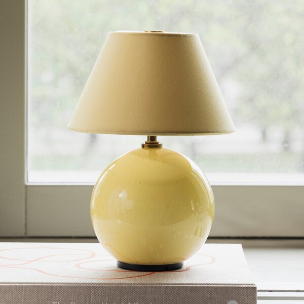 Stolne Lampa Globen Lighting, IRIS, prigušiv, Žuta, Dnevna soba, Tkanina / tekstil