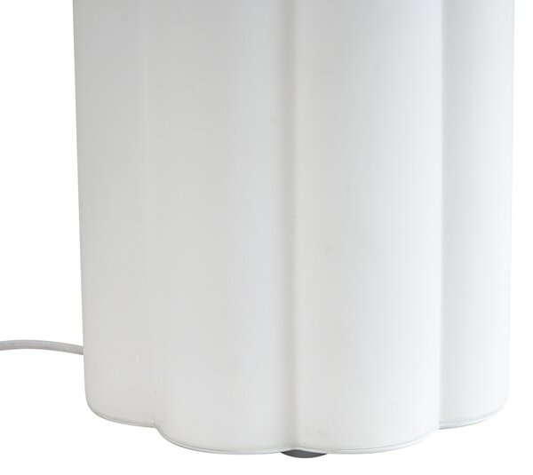 Stolne Lampa Lucande, Lunja, prigušiv, Bijela, Dnevna soba, Staklo, Moderan