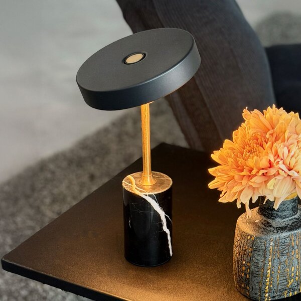 Stolne Lampa Dyberg Larsen, Starlight, prigušiv, Crno, Dnevna soba, Metal, Dizajn