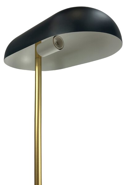 Podne Lampa Dyberg Larsen, Arch, Crno, Dnevna soba, Metal, Vintage