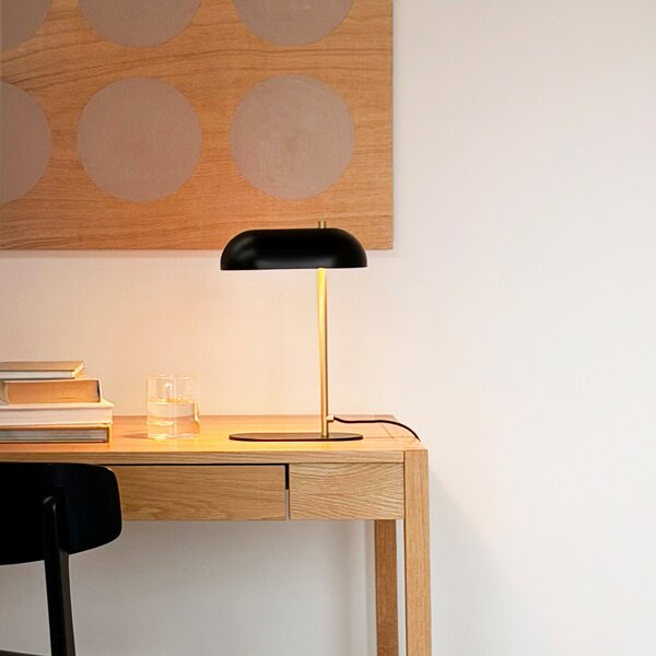 Stolne Lampa Dyberg Larsen, Arch Mini, Crno, Dnevna soba, Metal, Skandinavski