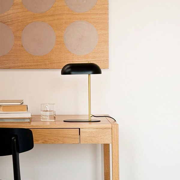Stolne Lampa Dyberg Larsen, Arch Mini, Crno, Dnevna soba, Metal, Skandinavski
