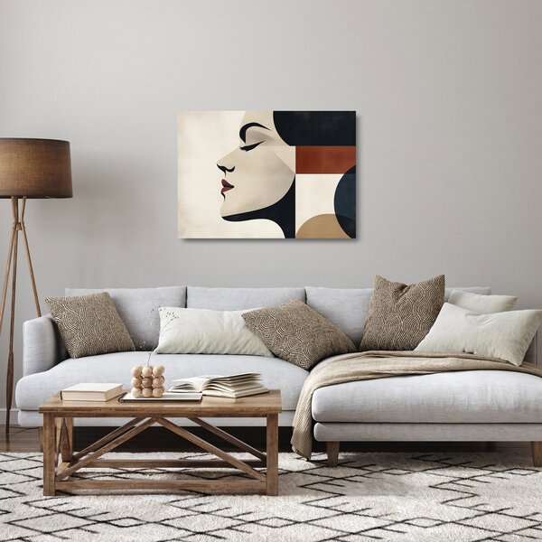 Staklena slika - Žena iz profila (70x50 cm)