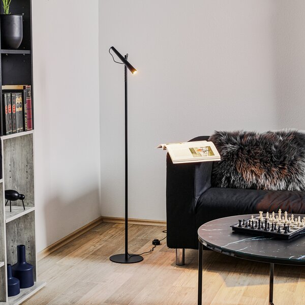 Podne Lampa Foscarini, Magneto, Crno, Dnevna soba, Metal, Dizajn