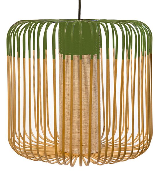 Viseće Svjetiljka Forestier, Bamboo Light M, prigušiv, Zelena, Dnevna soba, Bambus, Dizajn
