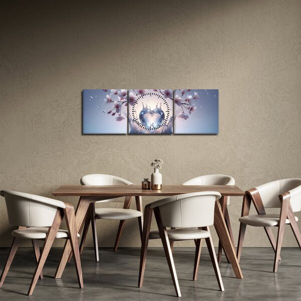 Slika - Dijamantno srce (sa satom) (90x30 cm)