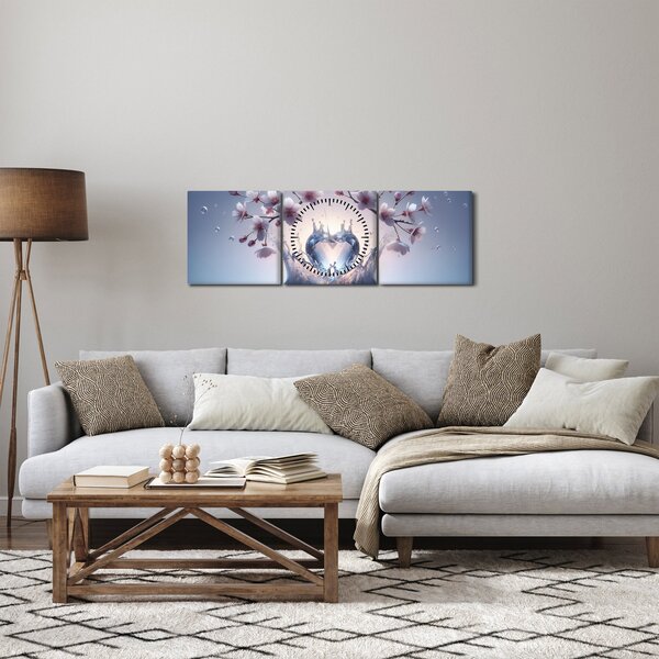 Slika - Dijamantno srce (sa satom) (90x30 cm)