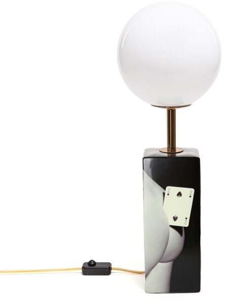 Stolne Lampa SELETTI, Toiletpaper, prigušiv, Crno, Dnevna soba, Keramika, Dizajn