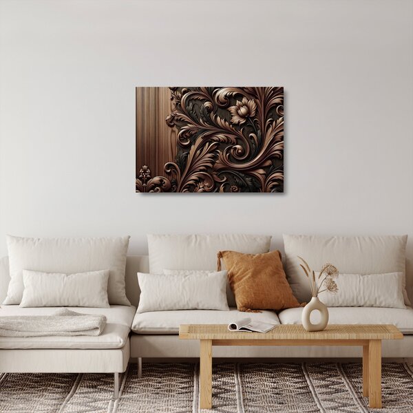 Staklena slika - Uzorak iz drva (70x50 cm)