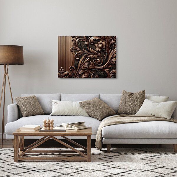 Staklena slika - Uzorak iz drva (70x50 cm)