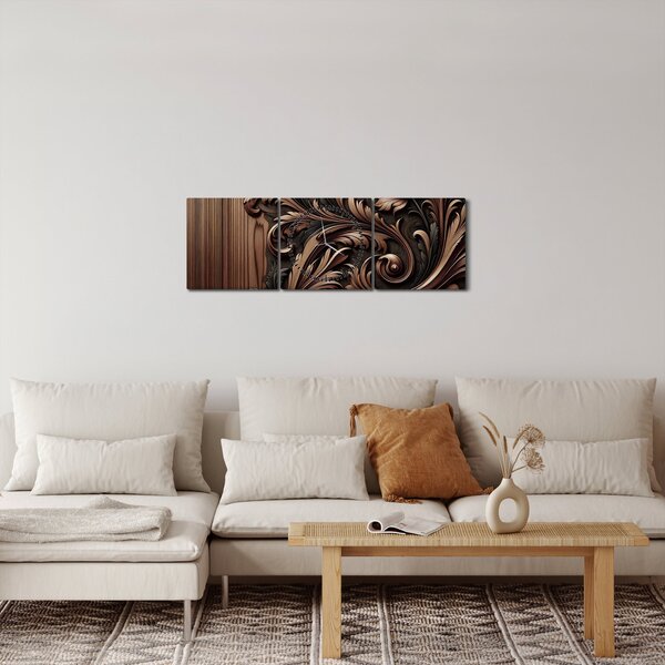 Slika - Uzorak iz drva (sa satom) (90x30 cm)