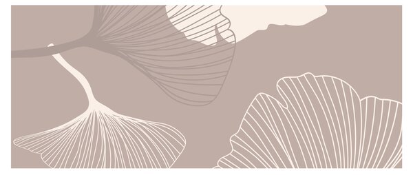 Slika - Bež lišće N⁰1 (120x50 cm)