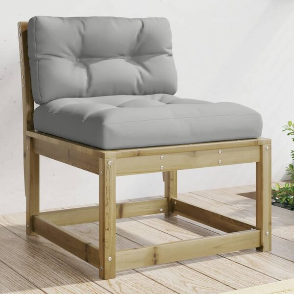 VidaXL Vrtna sofa s jastucima 63,5x73x78 cm od impregnirane borovine