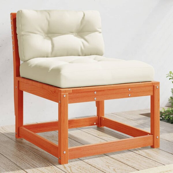 VidaXL Vrtna sofa s jastucima voštano smeđa 63,5x73x78 cm od borovine