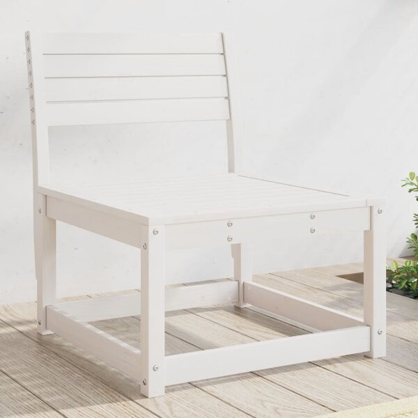 VidaXL Vrtna sofa bez naslona za ruke bijela 63,5x73x78 cm od borovine