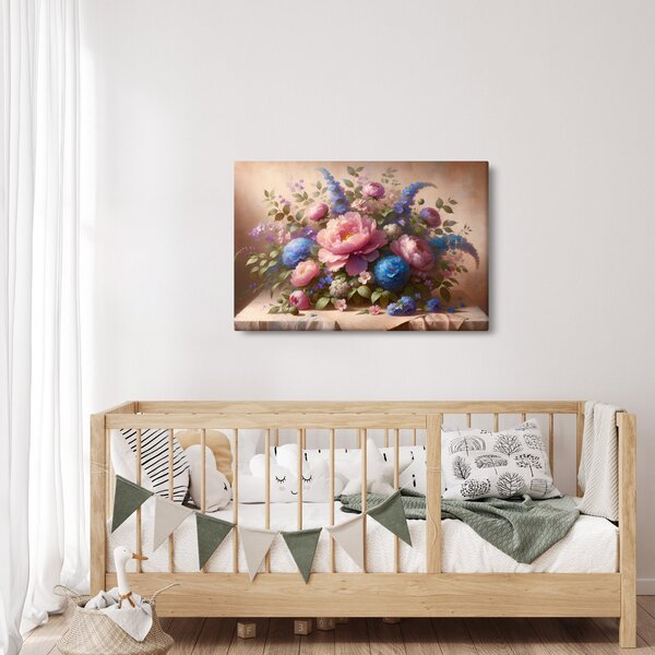 Slika - Stol pun cvijeća (90x60 cm)