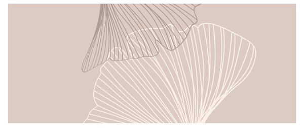 Slika - Bež lišće N⁰2 (120x50 cm)