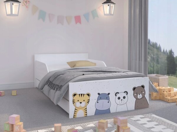 Kvalitetan dječji krevetić sa životinjama iz bajke 180 x 90 cm
