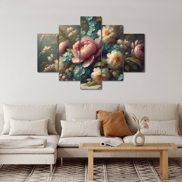Slika - Prirodna mrtva s cvijećem - slika (150x105 cm)