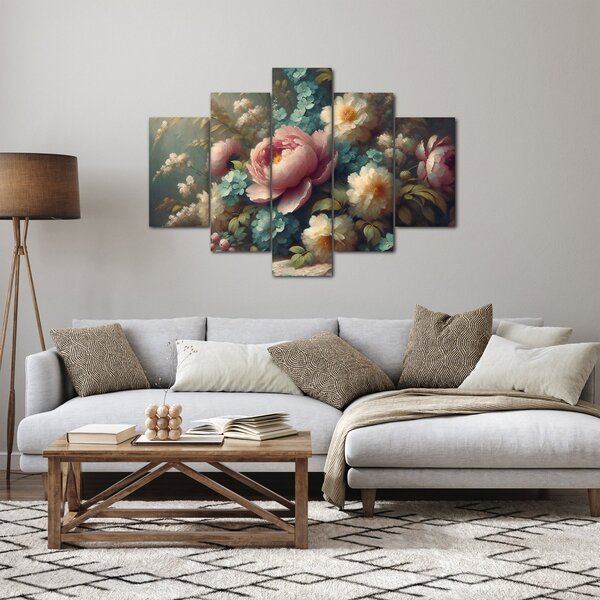 Slika - Prirodna mrtva s cvijećem - slika (150x105 cm)