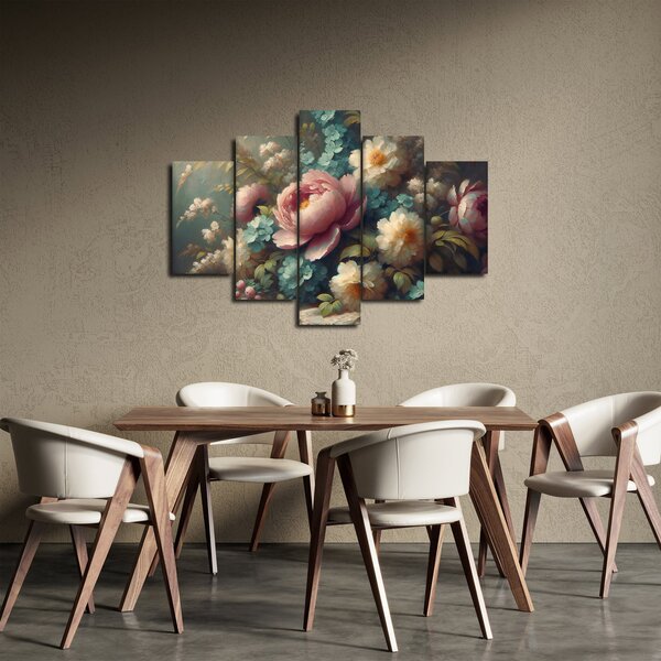 Slika - Prirodna mrtva s cvijećem - slika (150x105 cm)