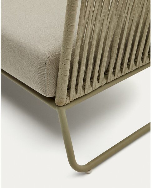 Kaki zelena željezna vrtna sofa Saconca – Kave Home
