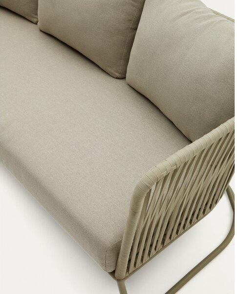 Kaki zelena željezna vrtna sofa Saconca – Kave Home