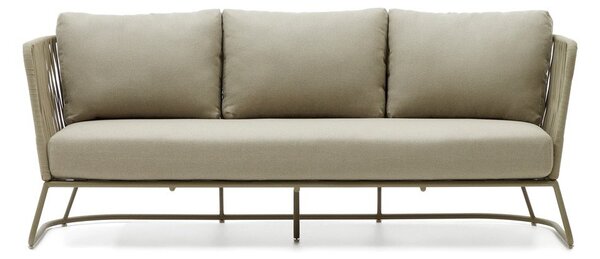 Kaki zelena željezna vrtna sofa Saconca – Kave Home