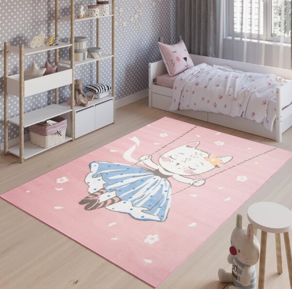 Tepih za dječju sobu s mačkom Širina: 80 cm | Duljina: 150 cm