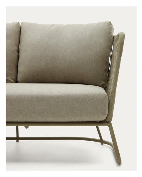 Kaki zelena željezna vrtna sofa Saconca – Kave Home