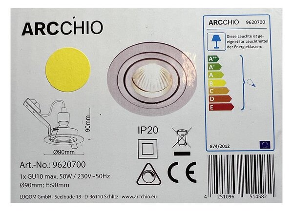 Arcchio - Ugradbena svjetiljka SOPHIA 1xGU10/50W/230V