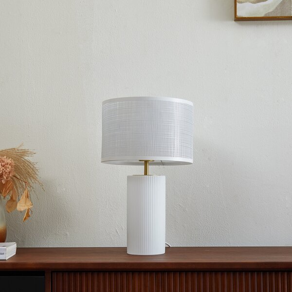 Stolne Lampa Lindby, Sorscha, Bijela, Dnevna soba, Metal, Moderan