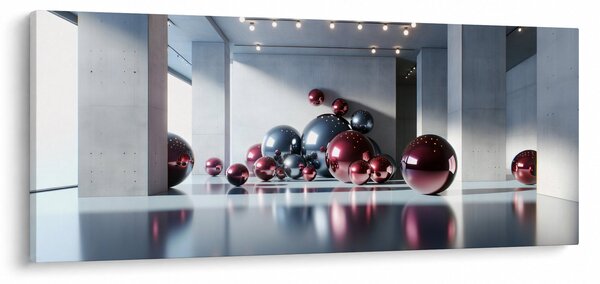 Slika - 3D prostor s kuglama II. (120x50 cm)