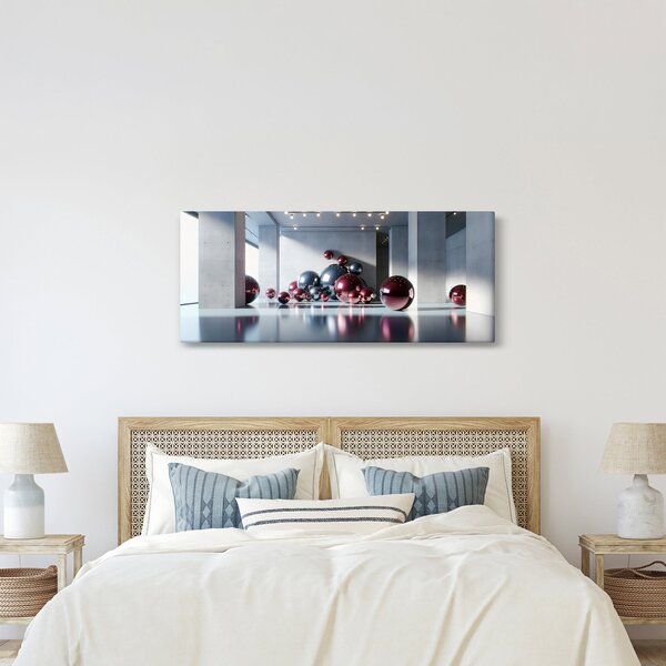 Slika - 3D prostor s kuglama II. (120x50 cm)
