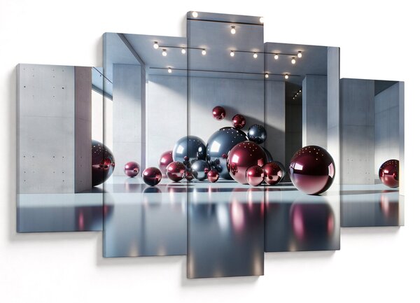 Slika - 3D prostor s kuglama II. (150x105 cm)