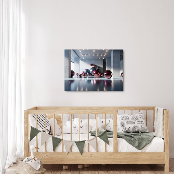 Slika - 3D prostor s kuglama II. (70x50 cm)