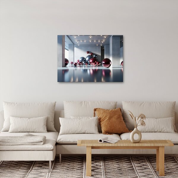 Slika - 3D prostor s kuglama II. (70x50 cm)